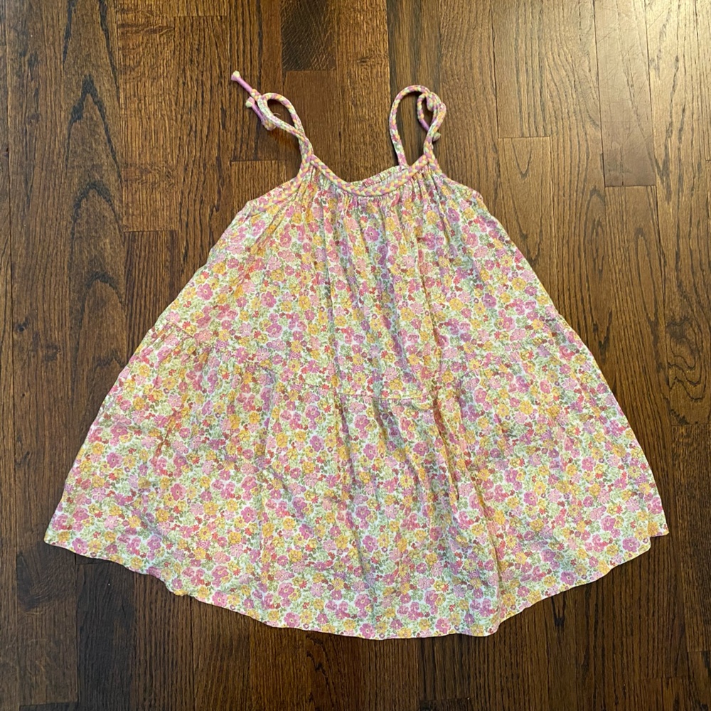 Old Navy- cotton blend Floral Spaghetti-Strap Sundress Pink Yellow Multi 4T girl
